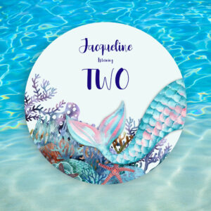 2nd Birthday Watercolor Mermaid Under The Sea Invitation