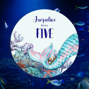 5th Birthday Watercolor Mermaid Under The Sea Invitation