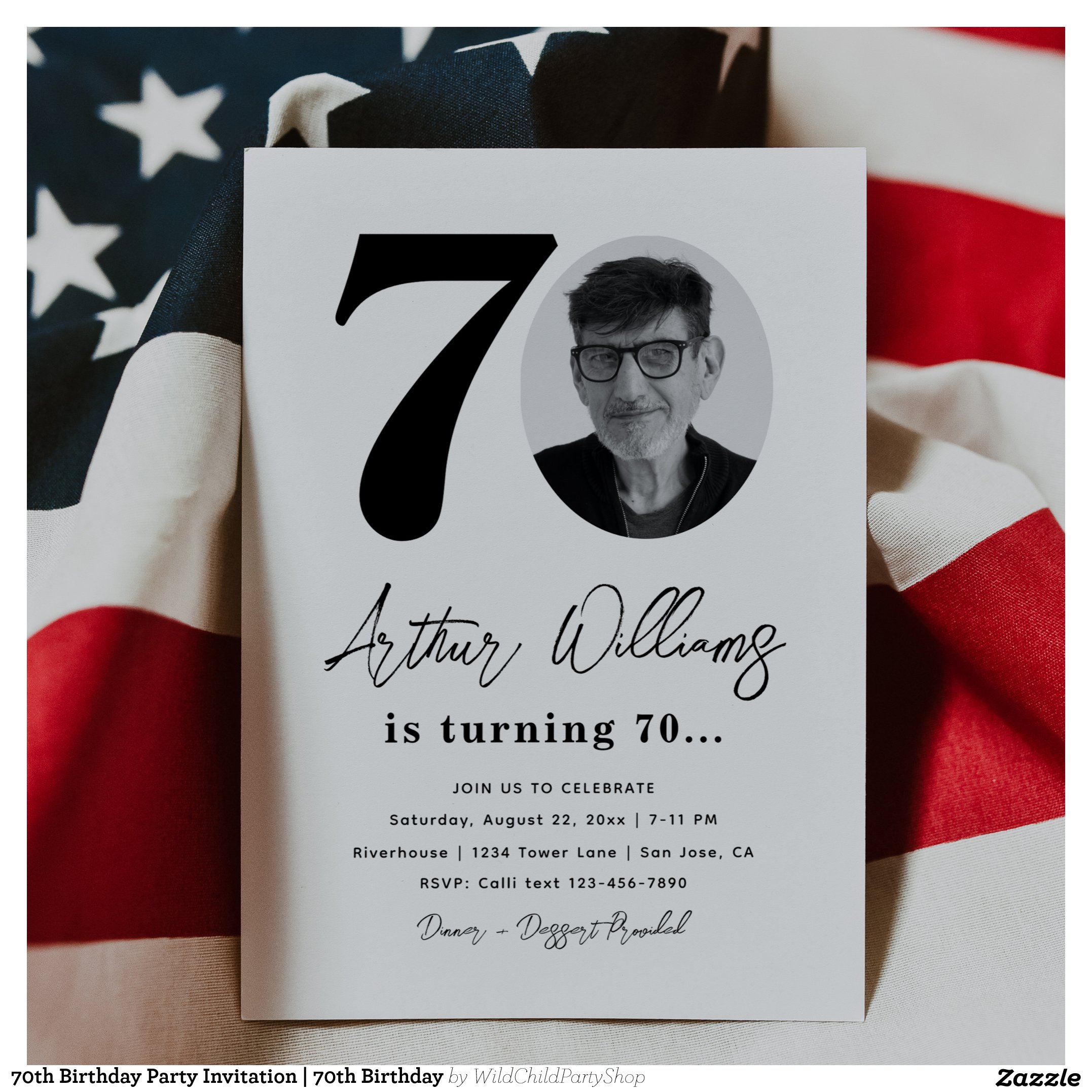 70th Birthday Party Invitation 70th Birthday