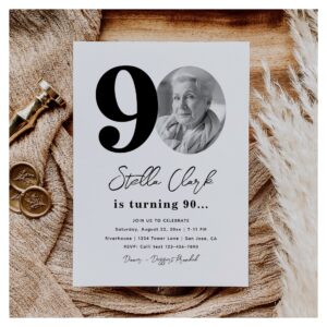 90th Birthday Party Invitation 90th Birthday