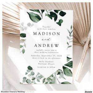 Abundant Greenery Wedding Invitation