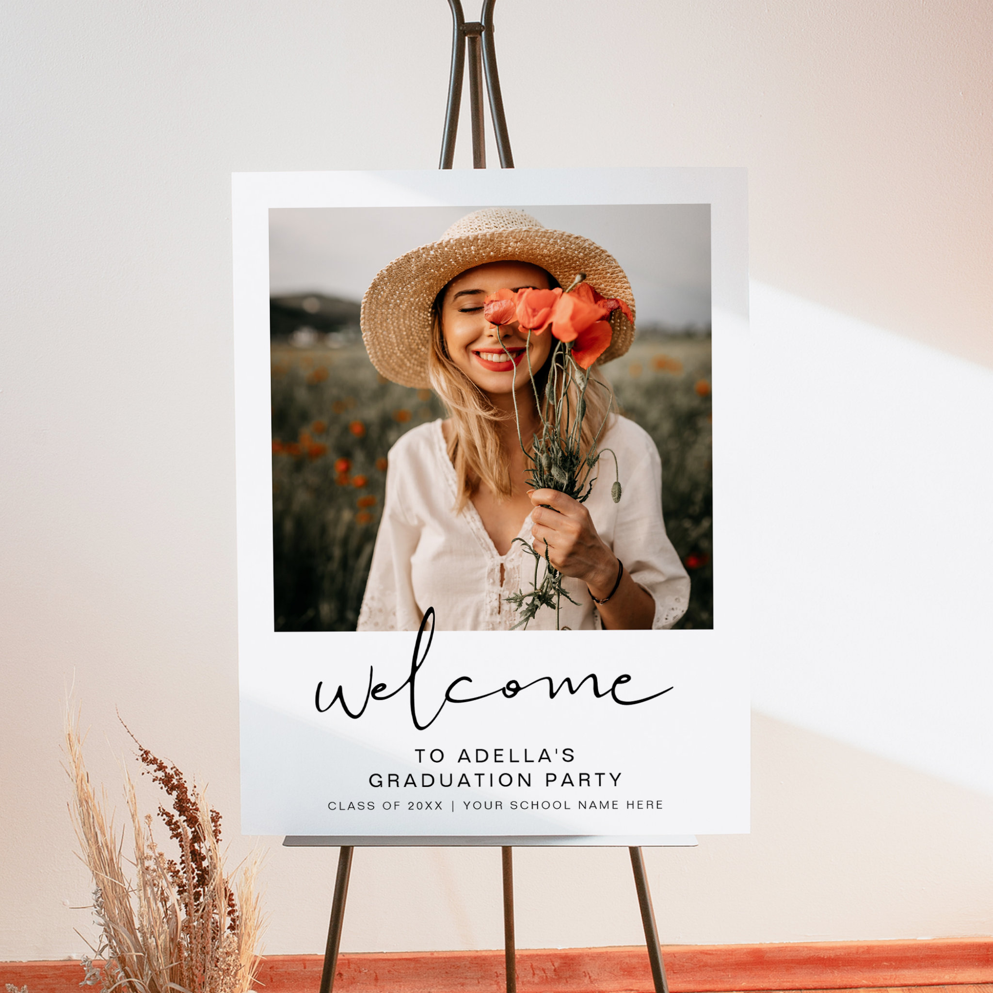 ADELLA Modern Minimalist Graduation Party Welcome Foam Board