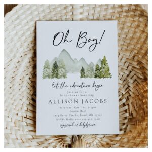 Adventure Baby Shower Invitation   Forest