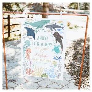Ahoy It's A Boy Baby Shower Welcome Sign