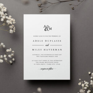 Ampersand Monogram Wedding Invitation