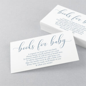 Baby Blue Book Request - Baby Shower Invitation