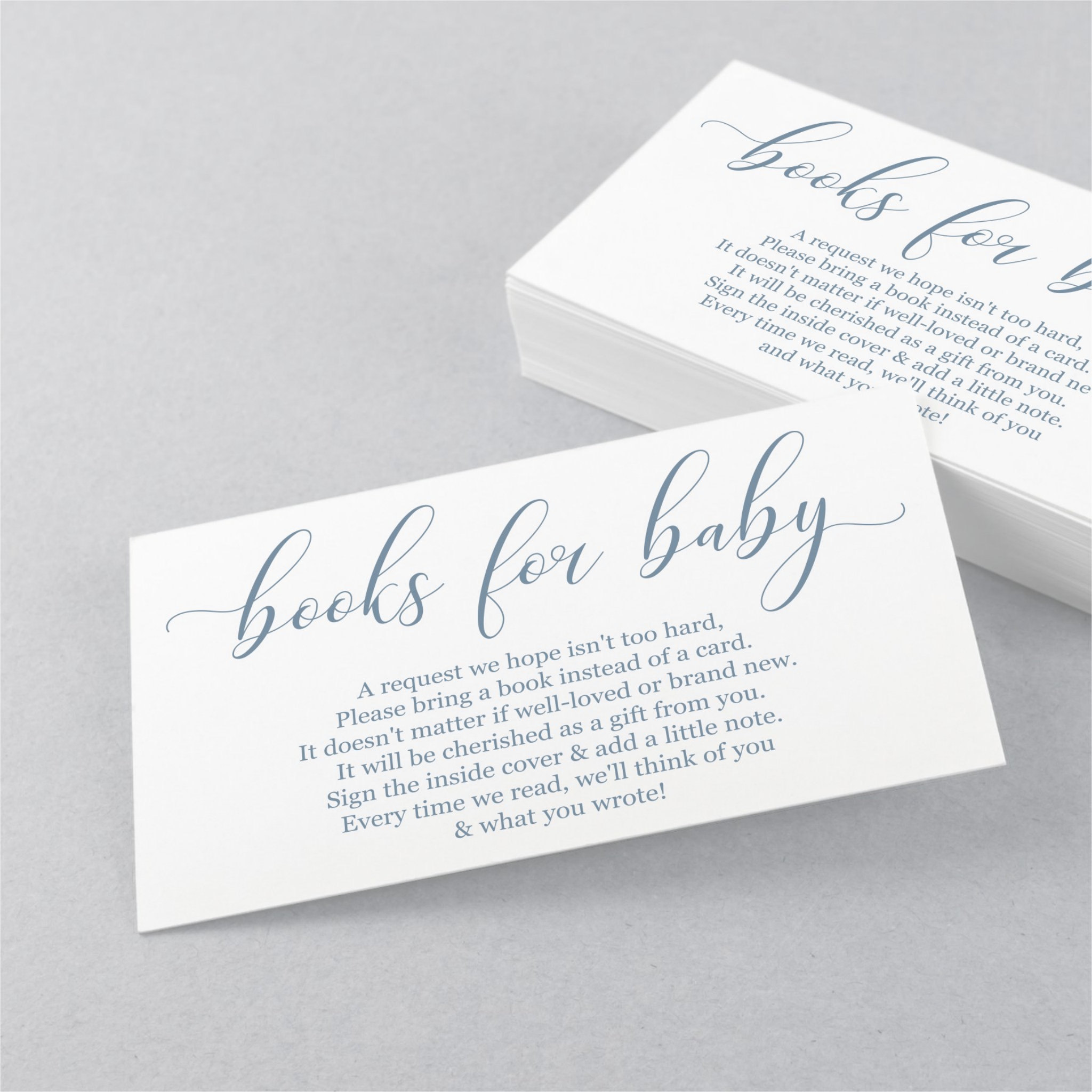 Baby Blue Book Request - Baby Shower Invitation