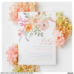 Baby In Bloom   Blush Spring Floral Shower Budget