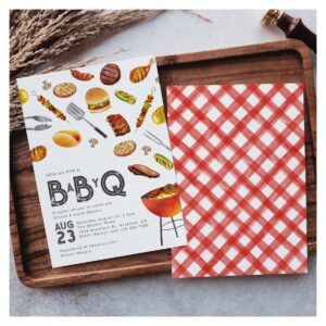 Baby Q Baby Shower Invitation Co-Ed Baby Shower