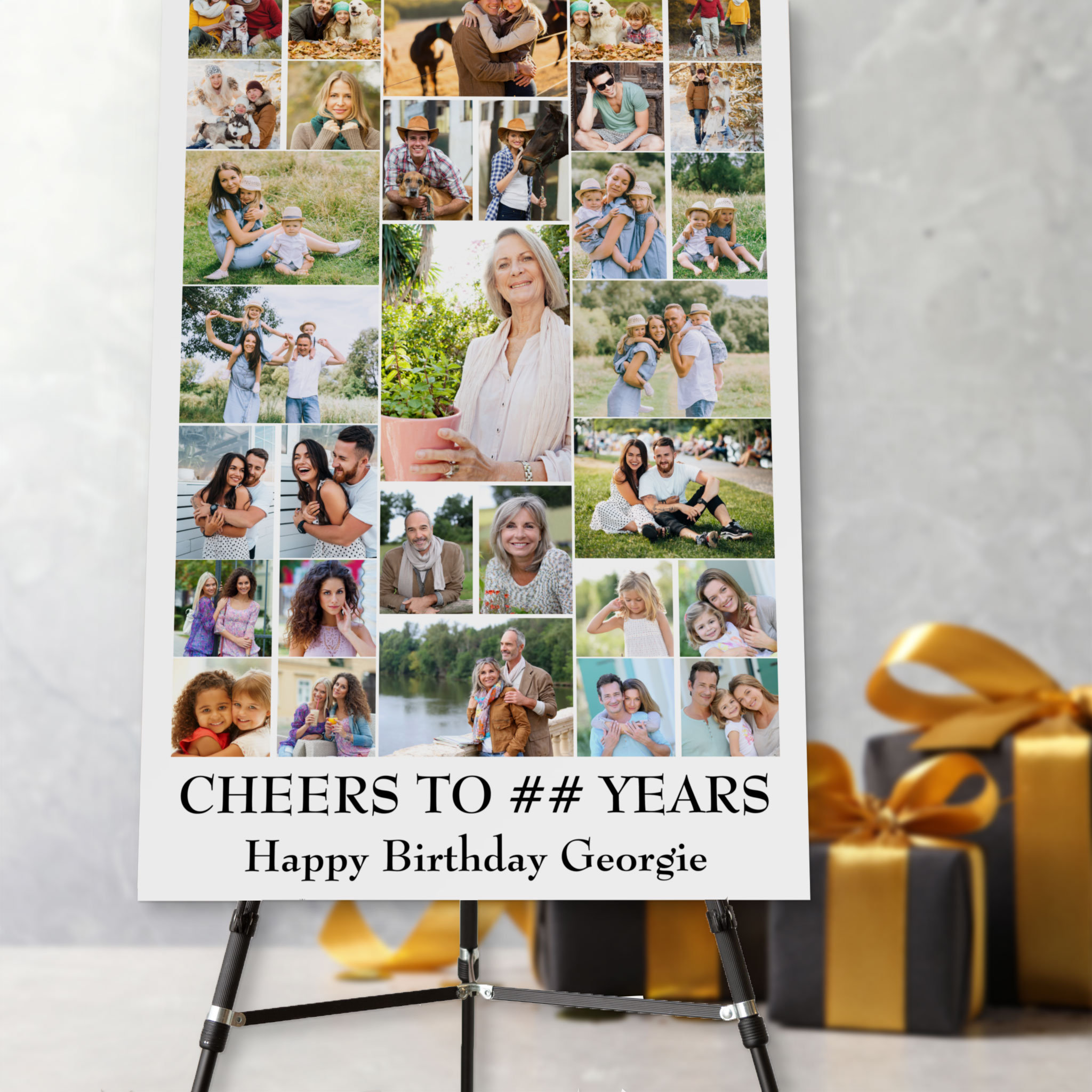 Birthday Photo Collage 31 Picture Welcome Foam Board