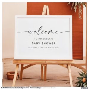 BLAIR Minimalist Boho Baby Shower Welcome Sign