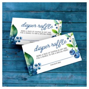Blueberry Baby Shower Diaper Raffle Enclosure Card