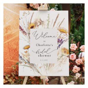 Boho Autumn Bridal Shower Welcome Sign