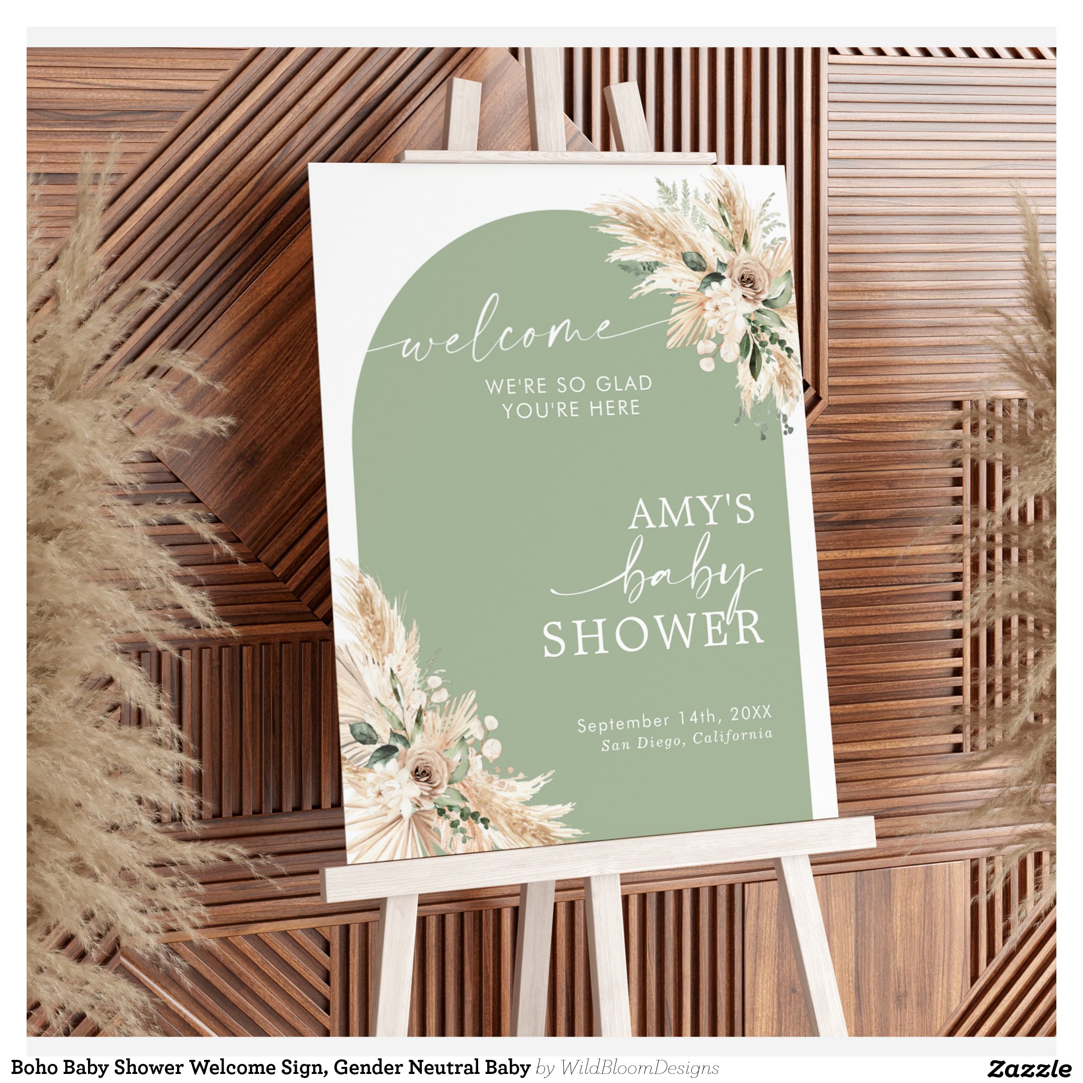 Boho Baby Shower Welcome Sign, Gender Neutral Baby Foam Board