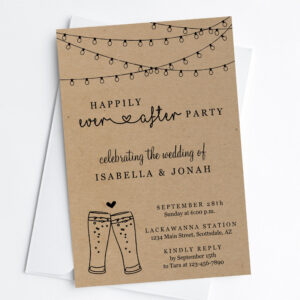 Brewery Wedding Reception Only Invitation