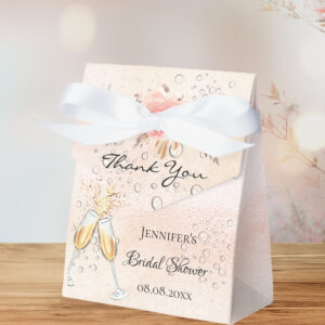 Bridal Shower pampas grass bubbly brunch Favor Boxes