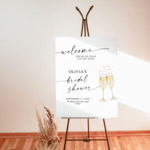 Bridal Shower Welcome Sign   Boho Brunch & Bubbly