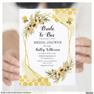 Bride to bee bridal shower invitation
