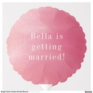 Bright Boho Ombre Bridal Shower Balloon