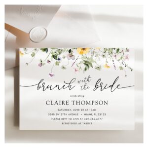 Brunch with the Bride Wildflower Shower Invitation