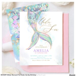 BUDGET Glitter Mermaid Tail Under the Sea Birthday