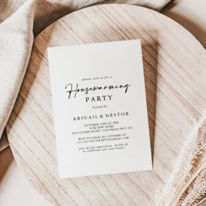 Calligraphy Modern Elegant Housewarming Party Invitation