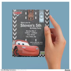 Cars Birthday Invitation
