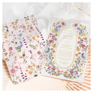 Colorful Spring Wildflower Meadow Garden Wedding Foil Invitation