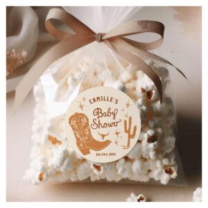 Cowboy Baby Shower Favor Sticker