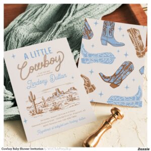 Cowboy Baby Shower Invitation