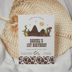 Cowboy Western Birthday Invitation