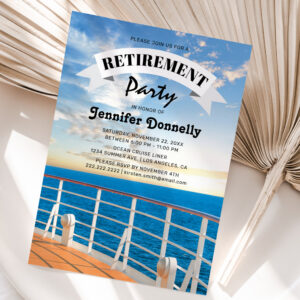 Cruising into Retirement Party Invitation