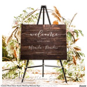 Custom Wood Decor Rustic Wedding Welcome Sign