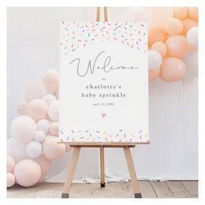 Cute Rainbow Sprinkles Baby Shower Welcome Foam Board