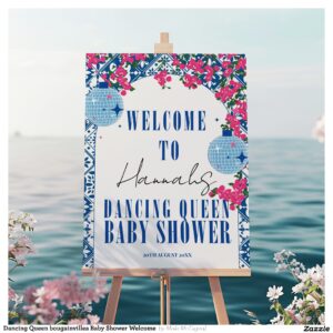 Dancing Queen bougainvillea Baby Shower Welcome Foam Board
