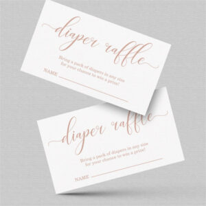 Diaper Raffle Insert for Baby Shower Invitation