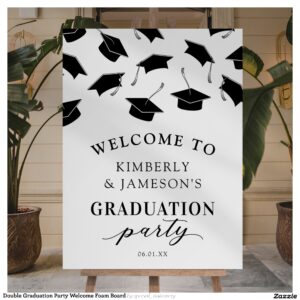 Double Graduation Party Welcome Foam Board