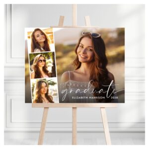 Elegant 4 Photo Graduation Party Welcome Foam Board