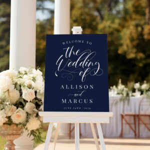 Elegant Calligraphy Classic Wedding Welcome Foam Board