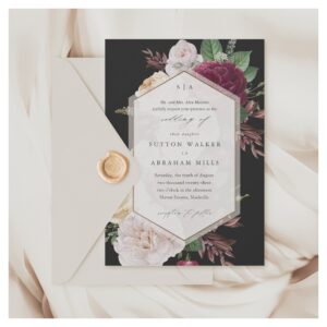 Elegant Floral Wedding Invitation
