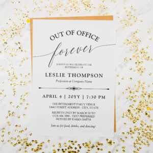 Elegant Out of Office Forever Retirement Party Invitation
