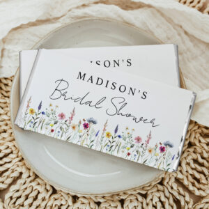 Elegant Wildflower Meadow Bridal Shower Hershey Bar Favors