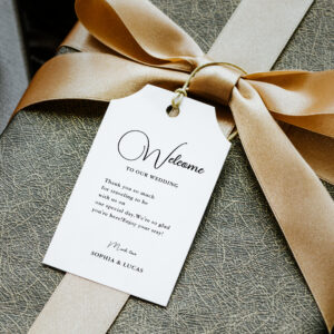 Emerald Greenery Wedding Welcome Gift Tags