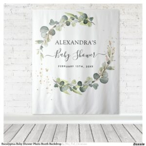 Eucalyptus Baby Shower Photo Booth Backdrop