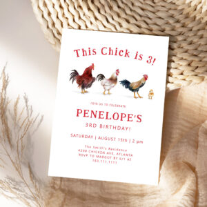 Farm Chicken This Chick Birthday Party Invitation
