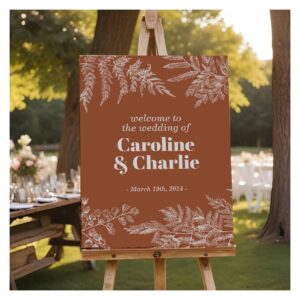 Fern Woodland Wedding Welcome Sign