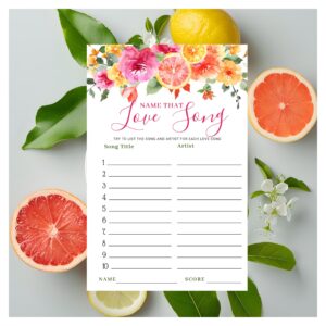 Festive Bright Flowers Citrus Bridal Shower Game