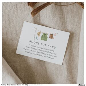 Fishing Baby Shower Books For Baby Enclosure Card