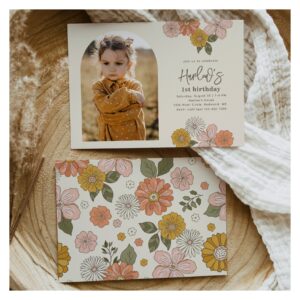 Floral Birthday Invitation   Girl's Birthday