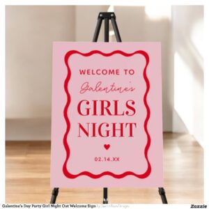 Galentine's Day Party Girl Night Out Welcome Sign